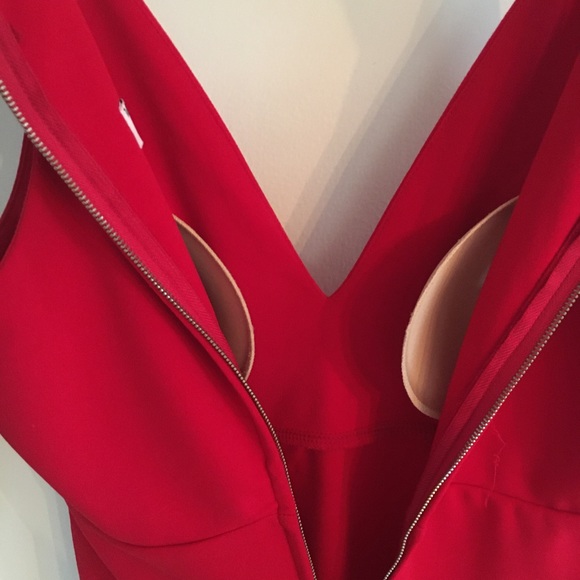 x Love Indie Polly V Cut Maxi Dress in Red - Picture 5 of 12